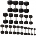 Zestaw hantli hex od 1 kg.do 10 kg (BEZ STOJAKA)